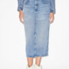 Tilauria Midi Skirt in Fine Denim