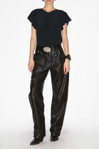 Tullya Plain-Colored Pleated Top