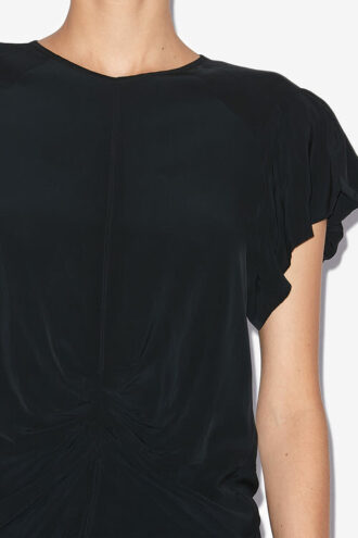 Tullya Plain-Colored Pleated Top