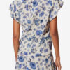Tullya Printed Draped Stretch Silk Top