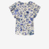 Tullya Printed Draped Stretch Silk Top