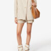 Uadie Short Textured Cotton Coat