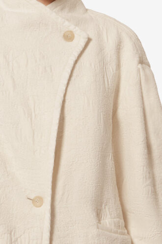 Uadie Short Textured Cotton Coat