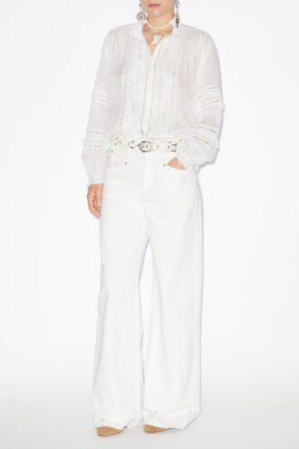 Valda Openwork Cotton Voile Shirt