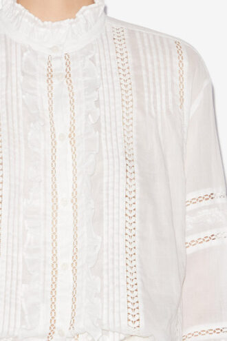 Valda Openwork Cotton Voile Shirt