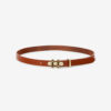Valdez Leather Belt with a Jewel Buckle