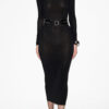 Vanessa Roll Neck Dress in Plain-Colored Jersey