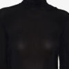 Vanessa Roll Neck Dress in Plain-Colored Jersey