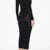 Vanessa Roll Neck Dress in Plain-Colored Jersey