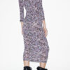 Vanessa Roll Neck Dress in Plain-Colored Jersey