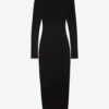 Vanessa Roll Neck Dress in Plain-Colored Jersey