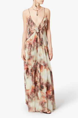 Vasmila Long Printed Cotton Voile Dress