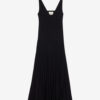 Velma Long Pleated Knit Dress