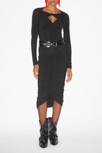 Vicky Midi Skirt in Gathered Jersey