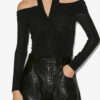 Vonda Draped Top in Plain-Colored Jersey