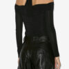 Vonda Draped Top in Plain-Colored Jersey