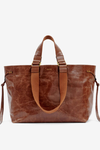 Wardy Shiny Leather Tote Bag