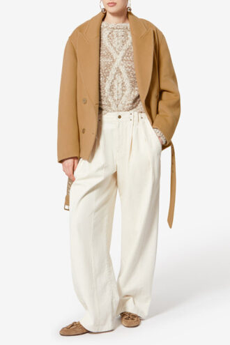 Warna Men’S Short Virgin Wool and Cashmere Coat
