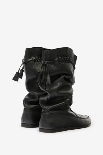Welky Grained Leather Boots