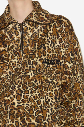 Wilda Printed Stand-Up Collar Sweatshirt