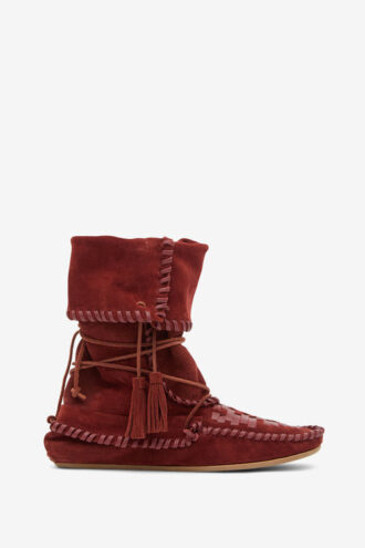 Winki Boots in Braided and Suede Leather