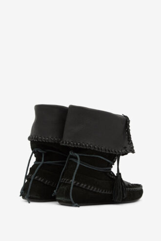 Winki Boots in Braided and Suede Leather