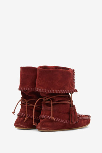 Winki Boots in Braided and Suede Leather
