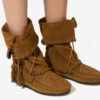 Winki Boots in Braided and Suede Leather
