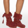 Winki Boots in Braided and Suede Leather