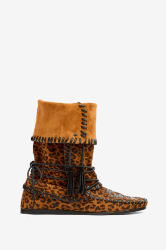 Winki Woven Suede Leather Boots