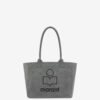 Yenky Zipped Washed Cotton Logo Tote Bag