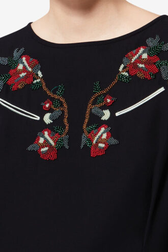 Youma Short Beaded Cady Dress