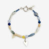 Yulian Stone, Wood, and Pendant Bracelet