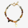 Yulian Stone, Wood, and Pendant Bracelet