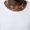 Yulian Stone, Wood, and Pendant Necklace