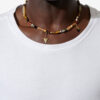 Yulian Stone, Wood, and Pendant Necklace