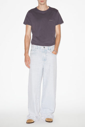 Zafferh Short-Sleeve Plain-Colored Cotton T-Shirt