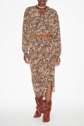 Zaine Printed Draped Skirt