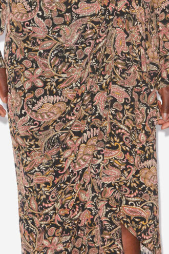 Zaine Printed Draped Skirt