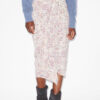 Zaine Printed Draped Skirt