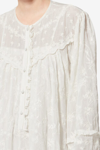 Zame Short Cotton and Silk Floral Dress