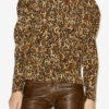 Zarga Pleated Blouse in Printed Silk