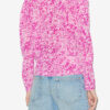 Zarga Pleated Blouse in Printed Silk