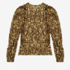 Zarga Pleated Blouse in Printed Silk