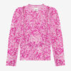 Zarga Pleated Blouse in Printed Silk