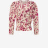 Zarga Short Printed Stretch Silk Top