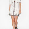 Zatini Short Open Back Embroidered Gauze Dress