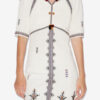 Zatini Short Open Back Embroidered Gauze Dress