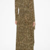 Zeidi Draped Leopard Print Dress