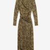 Zeidi Draped Leopard Print Dress